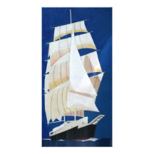 Clipper sail boat picture card