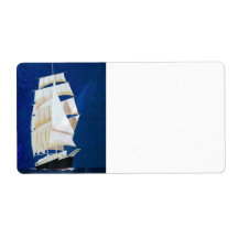 Clipper sail boat shipping labels