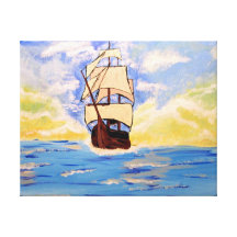 Clipper Ship Print Canvas Print