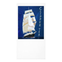 Clipper Tea vintage advertising poster Photo Cards