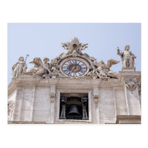 Clock and Bell, Vatican City, Rome, Italy Post Card