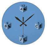 Clock - Baby Blocks - 3 sides wall clocks