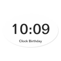 Clock Birthday Sticker 10:09