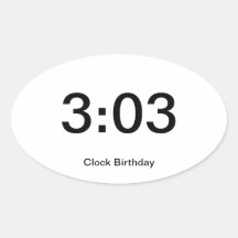 Clock Birthday Sticker 3:03