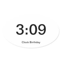 Clock Birthday Sticker 3:09