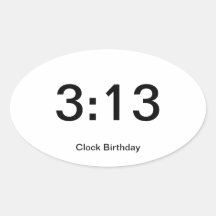 Clock Birthday Sticker 3:13