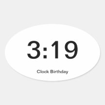 Clock Birthday Sticker 3:19