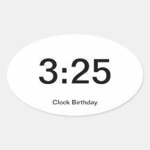 Clock Birthday Sticker 3:25