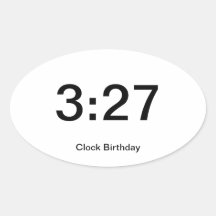 Clock Birthday Sticker 3:27