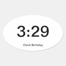 Clock Birthday Sticker 3:29