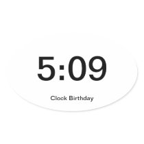 Clock Birthday Sticker 5:09