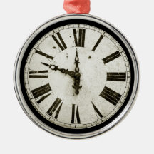 Clock Face Christmas Ornament
