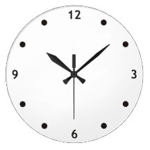 Clock Face Dots & Numbers - white stamp