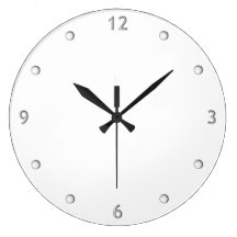 Clock Face Dots & Numbers - white stamp