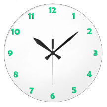 Clock Face Numbers - cold green