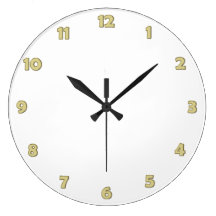 Clock Face Numbers - GoldOutline - for your design