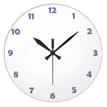 Clock Face Numbers - light violet