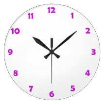 Clock Face Numbers - neon pink