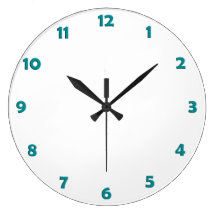 Clock Face Numbers - ocean green