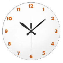 Clock Face Numbers - orange