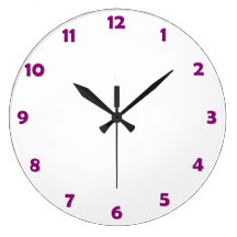 Clock Face Numbers - pink
