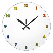 Clock Face Numbers - Raimbow metalic