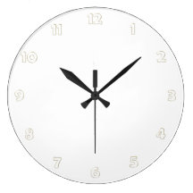 Clock Face Numbers - white gold outline