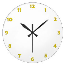 Clock Face Numbers - yellow