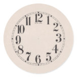 CLOCK FACE ROUND STICKER
