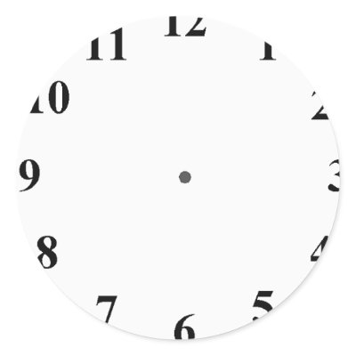 Clock Face Round Stickers by adcassandra