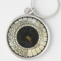 Clock in the Duomo by Uccello, Renaissance Art Key Chains