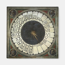 Clock in the Duomo by Uccello, Renaissance Art Refrigerator Magnets