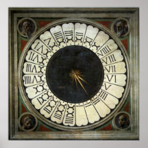 Clock in the Duomo by Uccello, Renaissance Art Poster