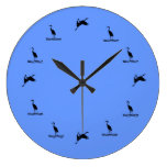 Clock - Water Birds  graphic wall clocks