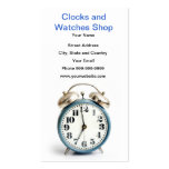 clocks and watches shop business cards