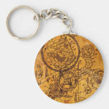 Clockwork Collage Key Chains