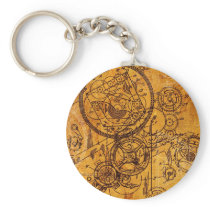 Clockwork Collage Key Chains