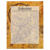 Clockwork Collage Custom Letterhead