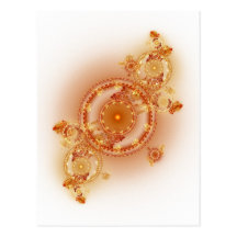 Clockwork I - Fractal Art Postcard