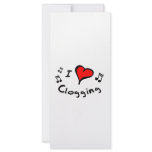 Clogging I Heart-Love Gift Custom Rack Card