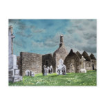 Clonmacnoise Ireland Landscape Watercolor Painting
