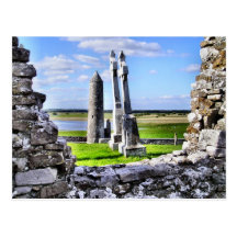 Clonmacnoise Tower Postcard