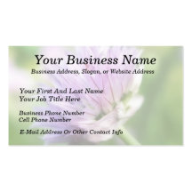 Close Up - Chive Flower Business Card