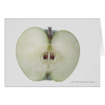 Close-up of a sliced granny smith apple cards