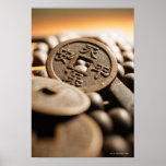 Close up of Chinese coin Print