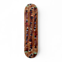 Close up of circuit board skateboard deck