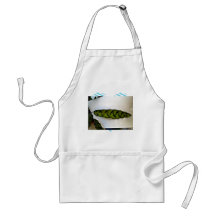 Close-up of dark green leaf apron