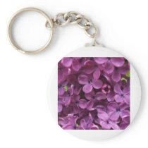 close up of dark purple lilac keychains