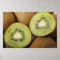 Close-up of kiwi fruits posters