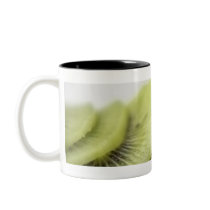 Close-up of kiwi slices mugs